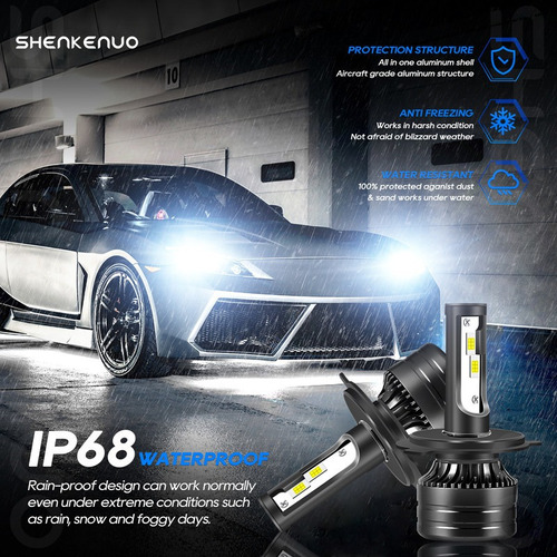 28000lm 50w Kit De Focos Led 9007 Luz Alta Y Baja Para Honda Foto 6