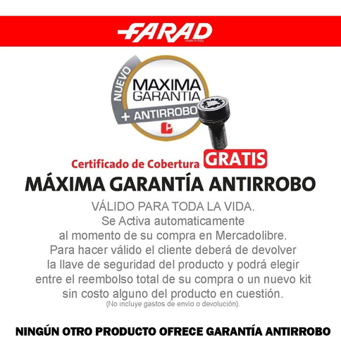 Birlos De Seguridad 12x1.25 Fiat Uno 2014-2022 Cab Giraloca! Foto 10