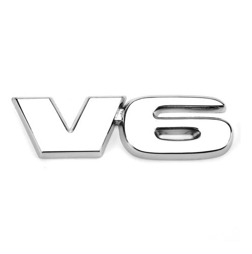 Pegatinas De Metal Para Coches V6 Motor Logo Foto 2