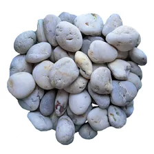 Piedra Decorativa Mar Bola Blanco Grande Jardín 2.5kg