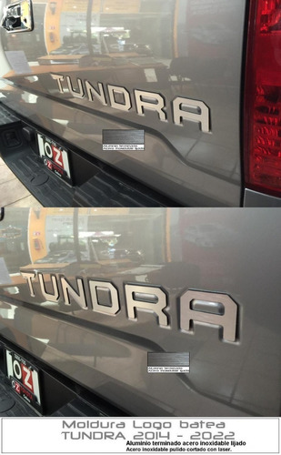 Letras Logotipo Tapa Batea (caja) Toyota Tundra 2014 - 2021 Foto 3