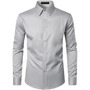 Camisa Slim Fit Social Masculina Manga Longa Não Amassa Top