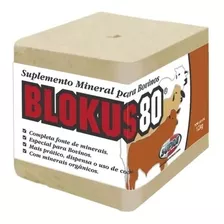 48kg Bloco De Sal Mineral Bovino Blokus 80 Nutrição Animal 