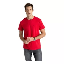 Camiseta Masculina Tommy Hilfiger Basic Red Original