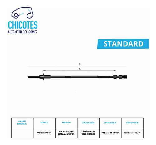 Chicote Transversal De Velocidades Volkswagen Jetta A4 Vr6 Foto 2