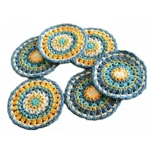 Individuales Mandalas En Crochet - Pack 6 Unidades