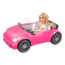 Carro Deportivo Convertible + Muñeca Barbies Juguete Coche