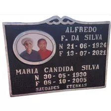 Placa Tumulo Jazigo Modelo Casal 