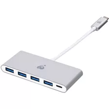 Iogear Usb Type-c To 4-port Usb Type-a Hub With Power Delive