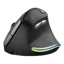 Mouse Trust Inalámbrico Ergonómico Recargable Bayo 2400 Dpi Color Negro