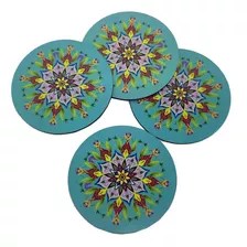 Porta Copo Personalizado Mandala Aparador Florido Energias Cor Azul