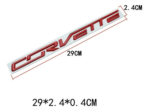 Para Chevrolet Corvette C3 C4 C5 C6 C7 C8 Trunk Letter Badge Foto 3