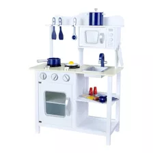 Cocina Infantil De Madera Blanca / Celeste / Rosa - Kidscool