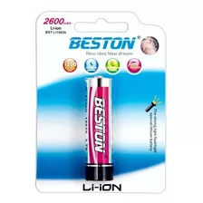 Pila / Batería Li-ion Recargable 3.7v, Beston 18650 2600mah