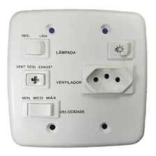 Controle Ventilador De Teto 4x4 Tomada 10a 220v 2 Lampadas