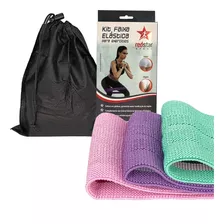 Kit De 3 Faixas Elásticas Para Exercícios Gym Com 3 Níveis 