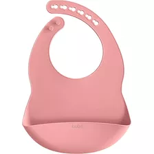 Babador Pega Migalhas Em Silicone Rosa - Buba