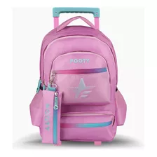 Mochila Escolar Footy Big Kids Star 1041 Color Lila Diseño Lisa 29l