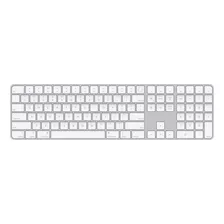 Teclado Bluetooth Apple Magic Keyboard Con Touch Id Y Teclado Numérico Qwerty Inglés Internacional Color Blanco