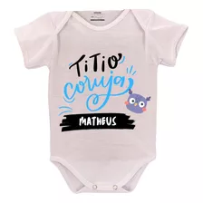 Body De Bebê Infantil Personalizado Titio Coruja