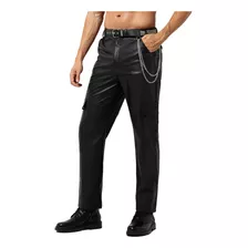 Pantalones Hombre Vinipiel Multibolsillo Cómoda Alta Calidad