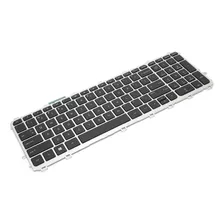 Teclado Portátil Con Marco Plateado Apto Para Touchsmart 15j