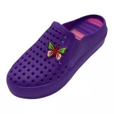 Sandalia Tipo Pantufla Mariposa Cómoda Fresca Talla 23 Al 26