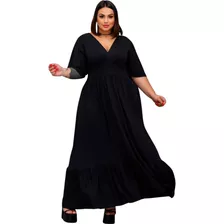 Vestido Plus Size Longo Estampado Verão Moda Grande Gg