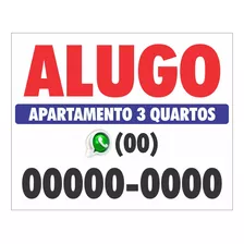 Adesivo Alugo Apartamento 3 Dorms - Personalizada - 50x40cm