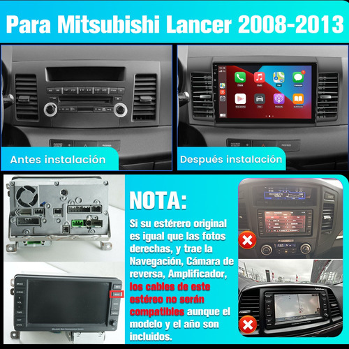 Auto Estreo Pantalla Android Para Mitsubishi Lancer Carplay Foto 2