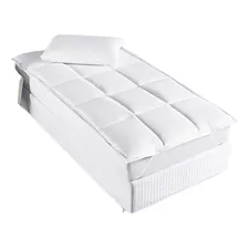 Pillow Top Para Cama De Solteiro Fibra Siliconada Luxo Macia