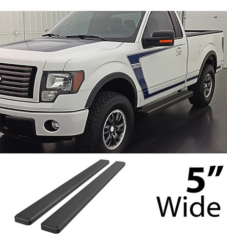 Par De Estribos Abs Iboard Acero Inox P/ Ford F150 De 170cm Foto 8