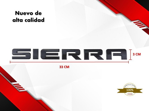 Emblema Para Tapa De Caja Negro Gmc Sierra 2007-2015 Foto 4