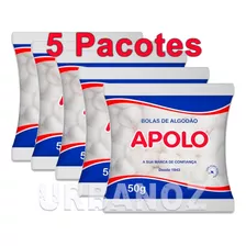 Kit 5 Pacotes Bolas De Algodão Limpeza Facial Maquiagem Make