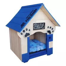 Casa Para Perros (40x40cm) + Colchoneta + Nombre + Envio 