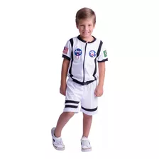 Fantasia Astronauta Verão Shorts E Camiseta Douvelin Branco