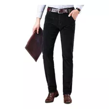 Pantalones Casuales De Pana Elásticos De Cintura Alta Para H