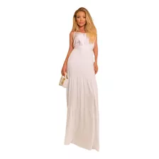 Vestido Para Noiva Longo Branco Noiva Civil Ensaio Casamento