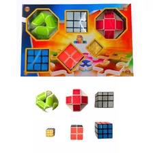 Kit Com 6 Cubos Mágico Antiestress Fungame Cores Vivas