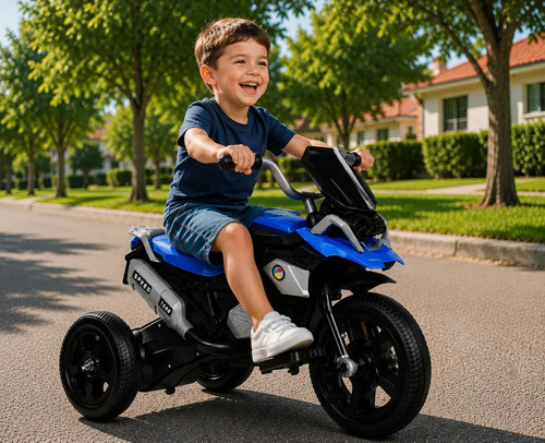 Triciclo Motoca Infantil Passeio Luz Som Pedal 3 Rodas Até 25kg Azul