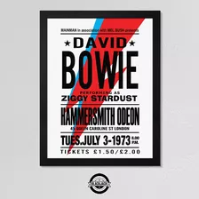 Cuadro David Bowie Poster Rock Retro Musica 30x40 Mad