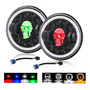 Kit 4 Faros Led Ojo De Angel Para Jeep Wrangler Sahara Jk