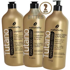 2 Kit Reconstrução Tutano Natubelly Cosmético Queratina 3x1l