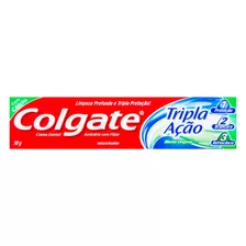 Pasta De Dentes Colgate Tripla Ação Menta Original Em Creme 90 G