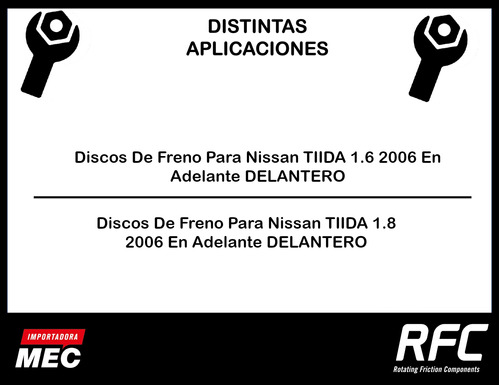 Discos De Freno Para Nissan Tiida 1.8 2006 En Adelante Foto 2