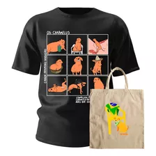 Kit Camiseta Caramelo E Ecobag Meme Patrimonio Brasileiro