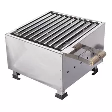 Churrasqueira Mini Parrilla Argentina Inox Cor Prateado