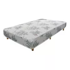 Sommier Cannon 1 ½ Plazas Princess 100 X 190 Base De Cama Estampado Floreado