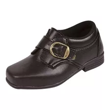 Sapato Social Infantil Menino Fivela Preto