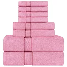 Utopia Towels Pink Juego De Toallas, 2 Toallas De Baño, 2 To